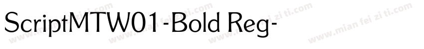 ScriptMTW01-Bold Reg字体转换